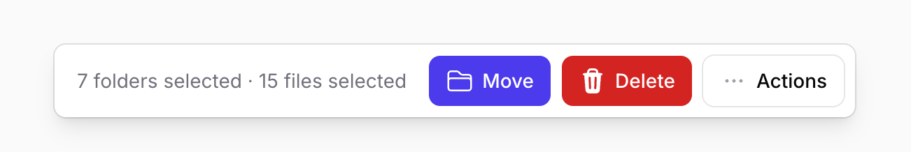 Bulk actions