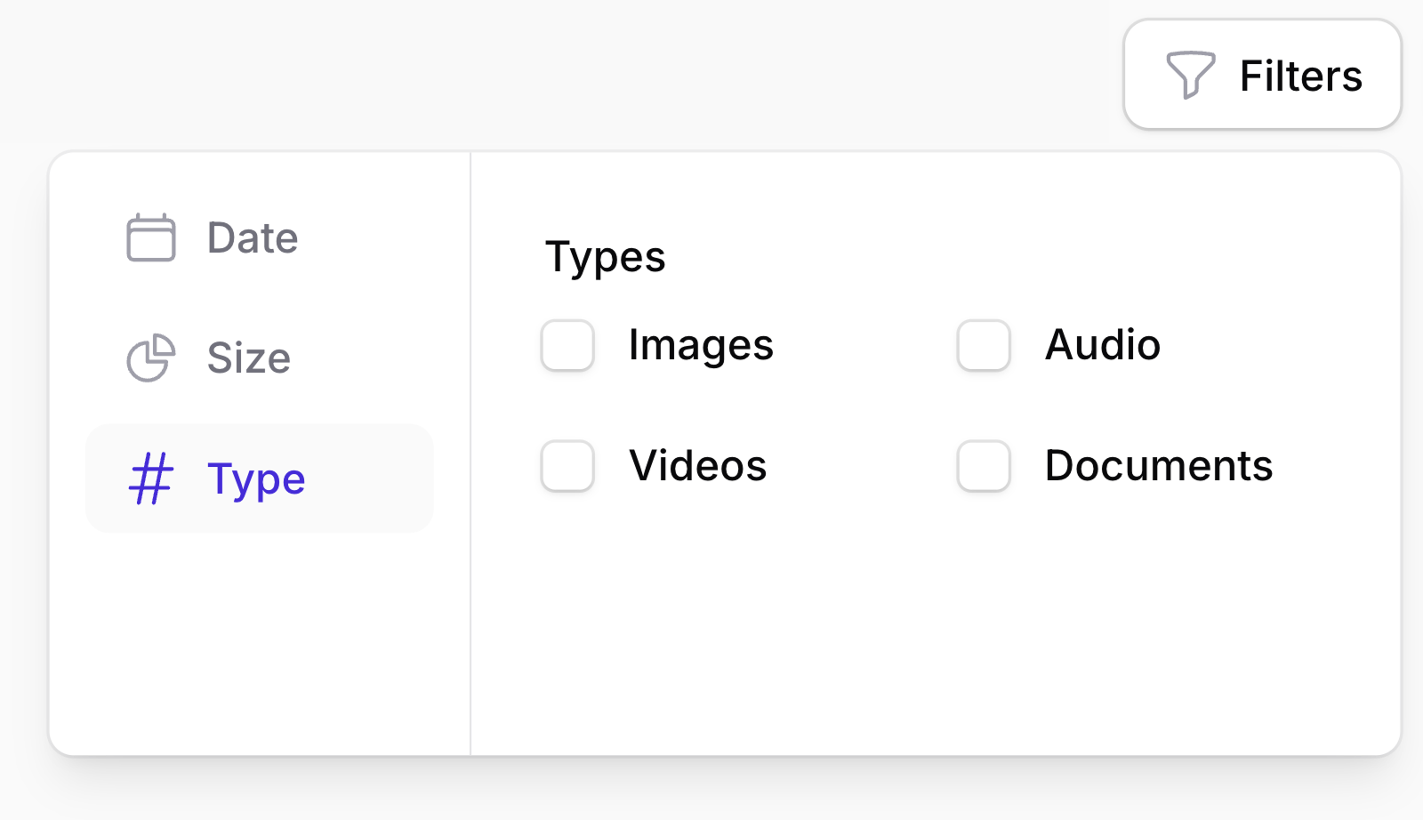 Mime type filter