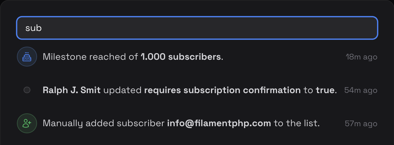 Search in dark mode
