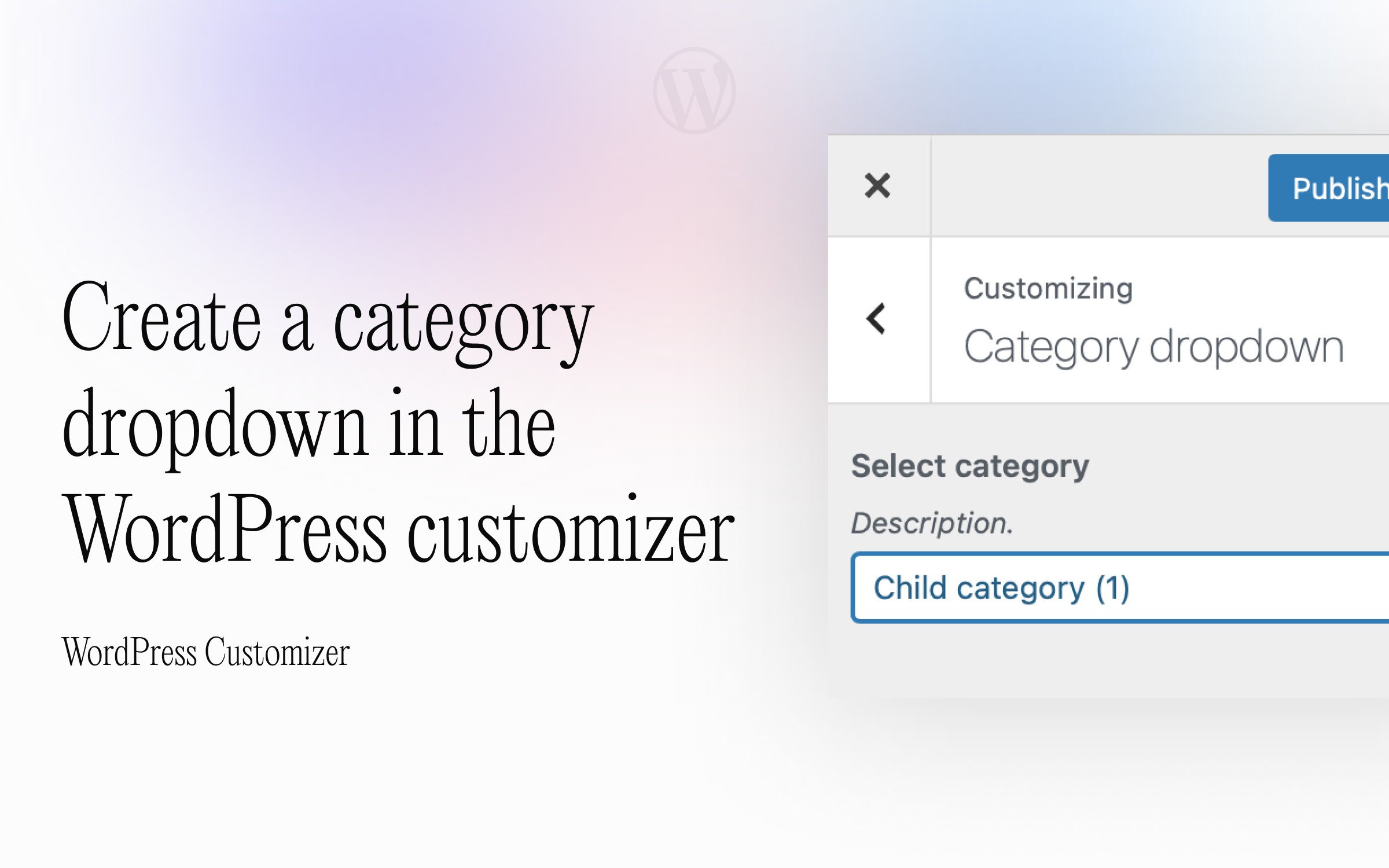 Create-a-category-dropdown-in-WordPress-customizer